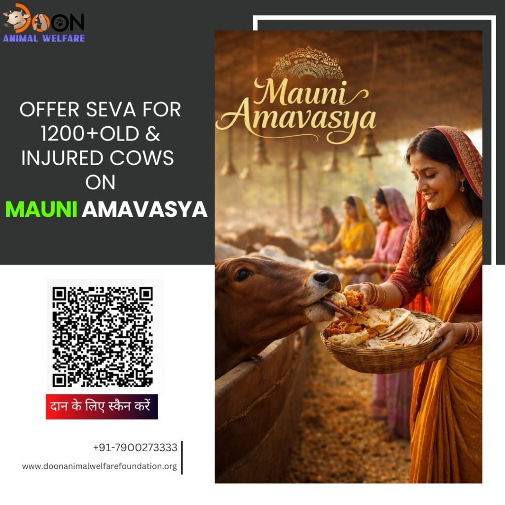 Donate for cows on Mauni Amavasya