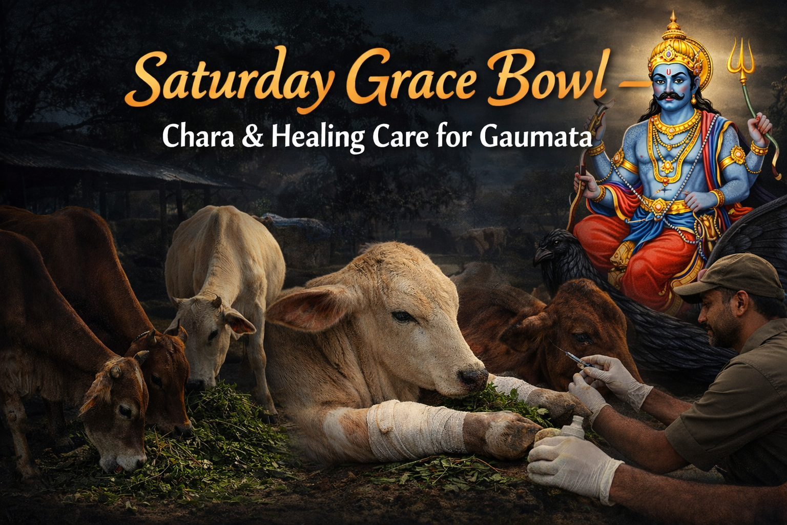 Saturday Gau Seva – Chara & Healing Care for Gaumata