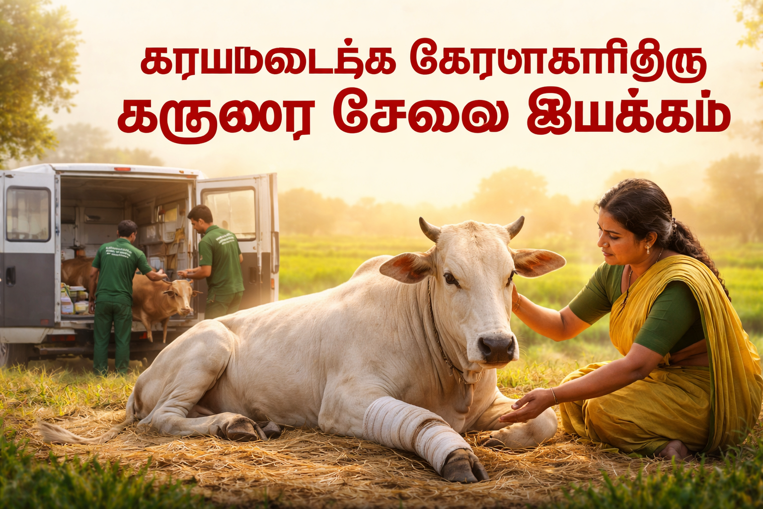 காயமடைந்த கோமாதாவிற்கு கருணை சேவை இயக்கம்
