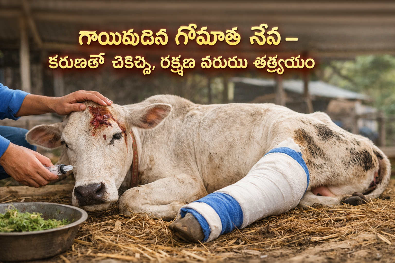 గాయపడిన గోమాత సేవ – కరుణతో చికిత్స, రక్షణ మరియు ఆశ్రయం