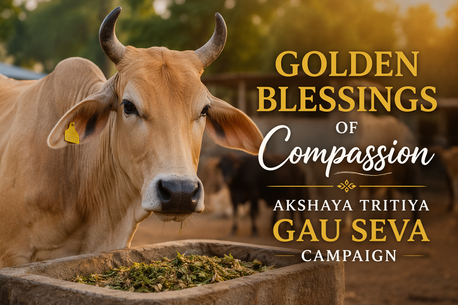 Golden Blessings of Compassion: Akshaya Tritiya Gau Seva Campaign