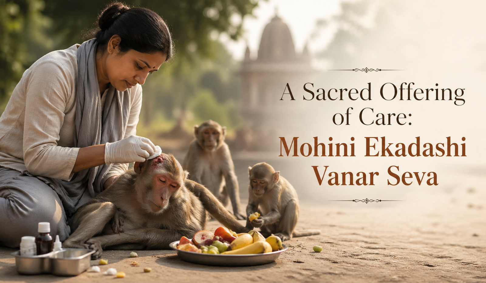 A Sacred Offering of Care: Mohini Ekadashi Vanar Seva