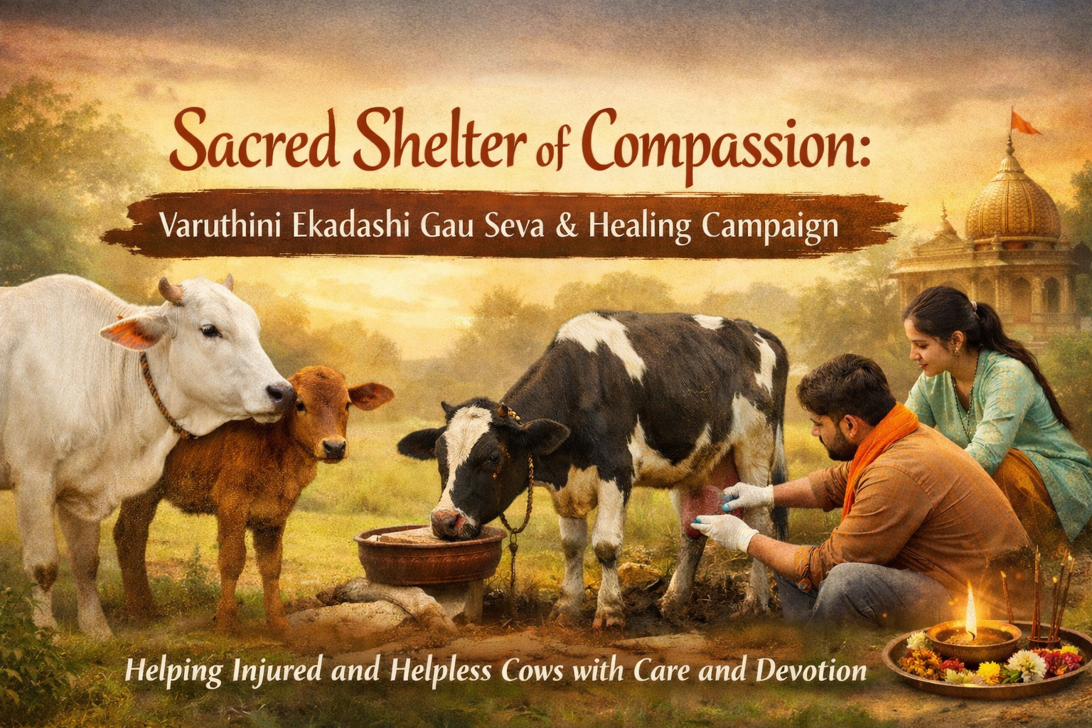 Sacred Shelter of Compassion: Varuthini Ekadashi Gau Seva and Healing
