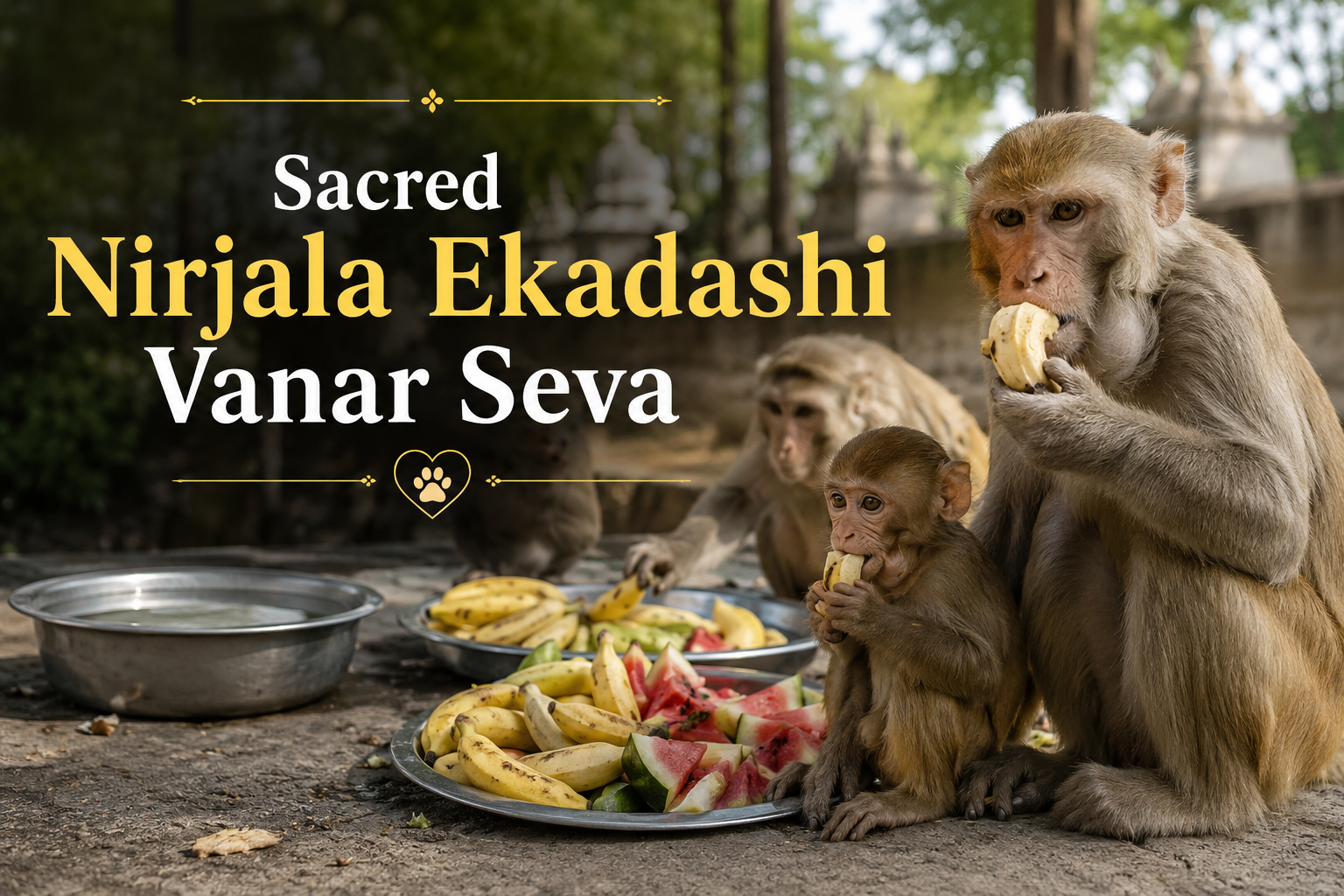 Sacred Nirjala Ekadashi Vanar Seva
